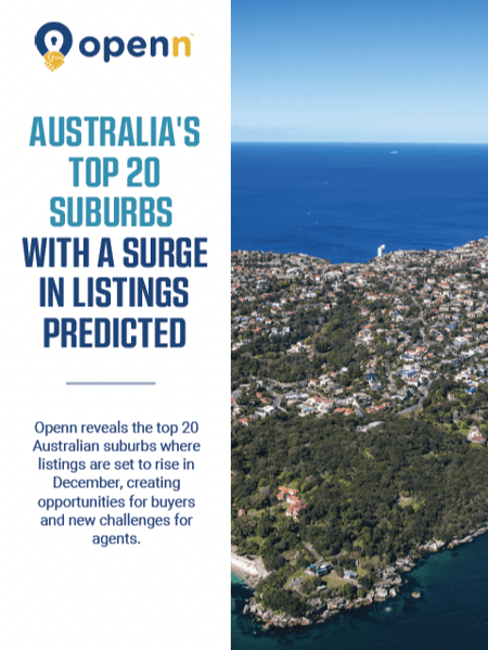 Top 20 Suburbs With a December Surge in Listings Predicted | Nov 2022